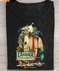 Lahaina Banyan Maui Strong Support Art T Shirt 3