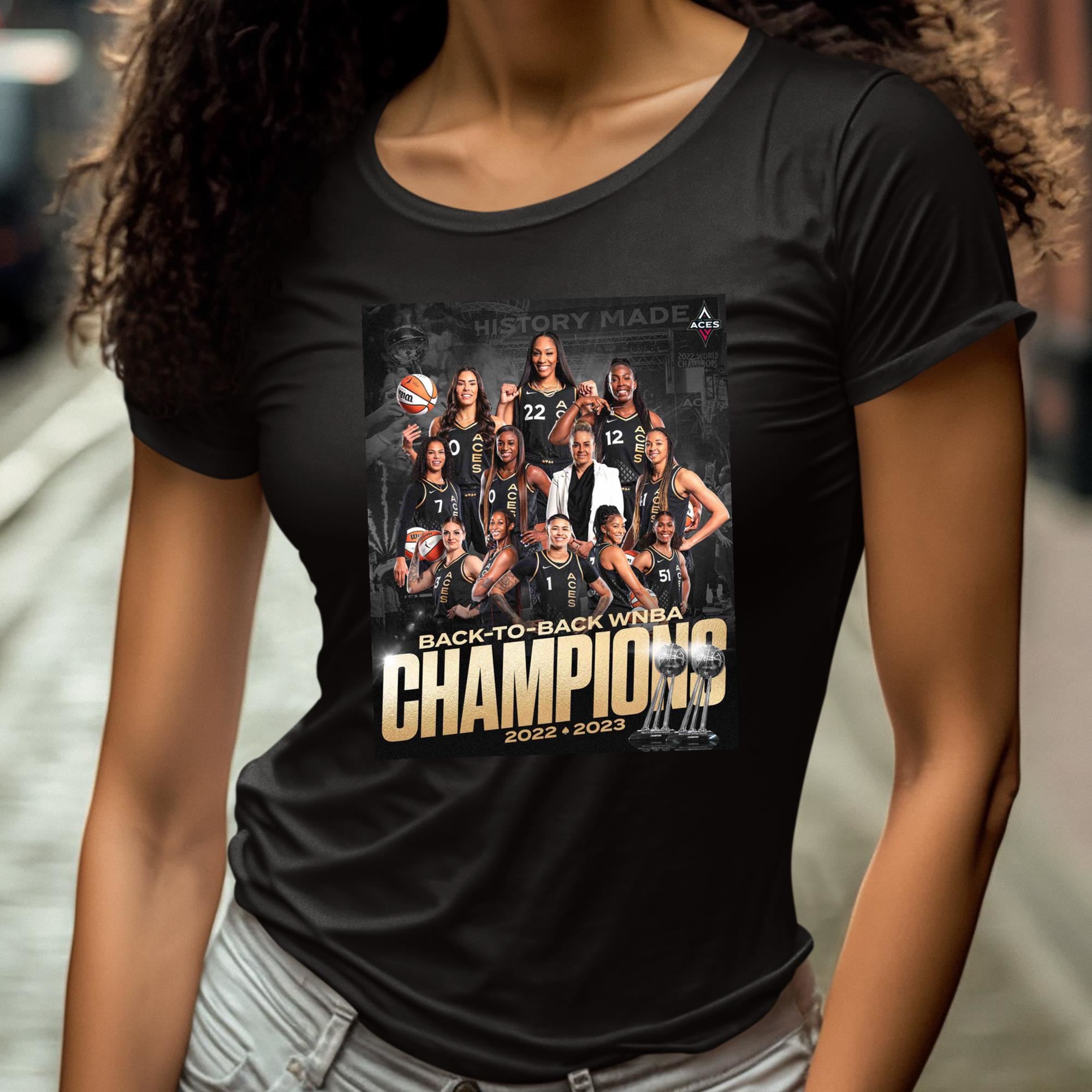 Las Vegas Aces Back To Back WNBA Champions 2022 2023 Shirt - Zerelam
