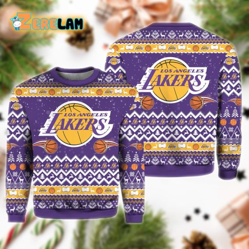 Los Angeles Lakers Ugly Sweater Christmas