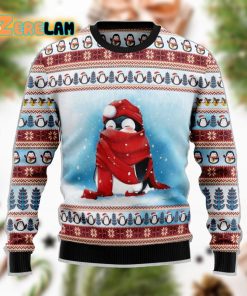 Love Penguin And A Red Scraft Funny Ugly Sweater