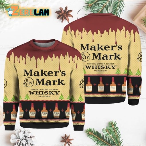 Maker’s Mark Kentucky Straight Bourbon Whisky Christmas Ugly Sweater