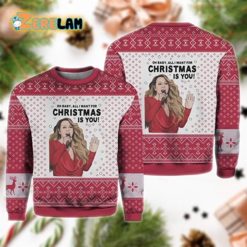 Mariah Carey All I Want For Christmas Is You Ugly Sweater