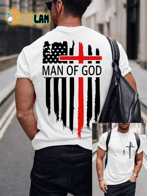 Men’s Man Of God Casual Cotton Tee Shirt