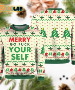 Merry Go F Yourself Funny Christmas Ugly Sweater