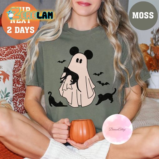 Mickey Ghost And Cats Halloween Shirt