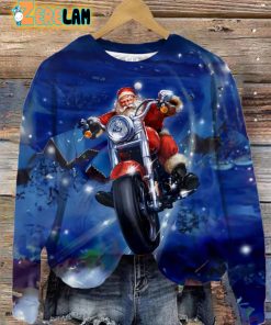 Motorcycle Santa Sweatshirt