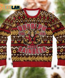 Muscle Rudolph The Red Nosed Gaindeer Ugly Sweater