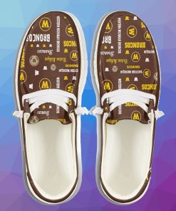 Ncaa Western Michigan Broncos Custom Name Hey Dude Shoes