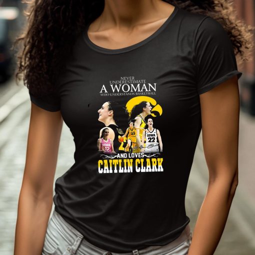 Never Underestimate A Woman Who Understands Basketball And Loves Caitlin Clark Shirt
