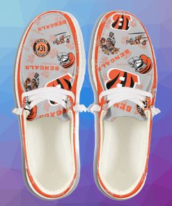 I Love The Cincinnati Bengals Womens Canvas Shoes