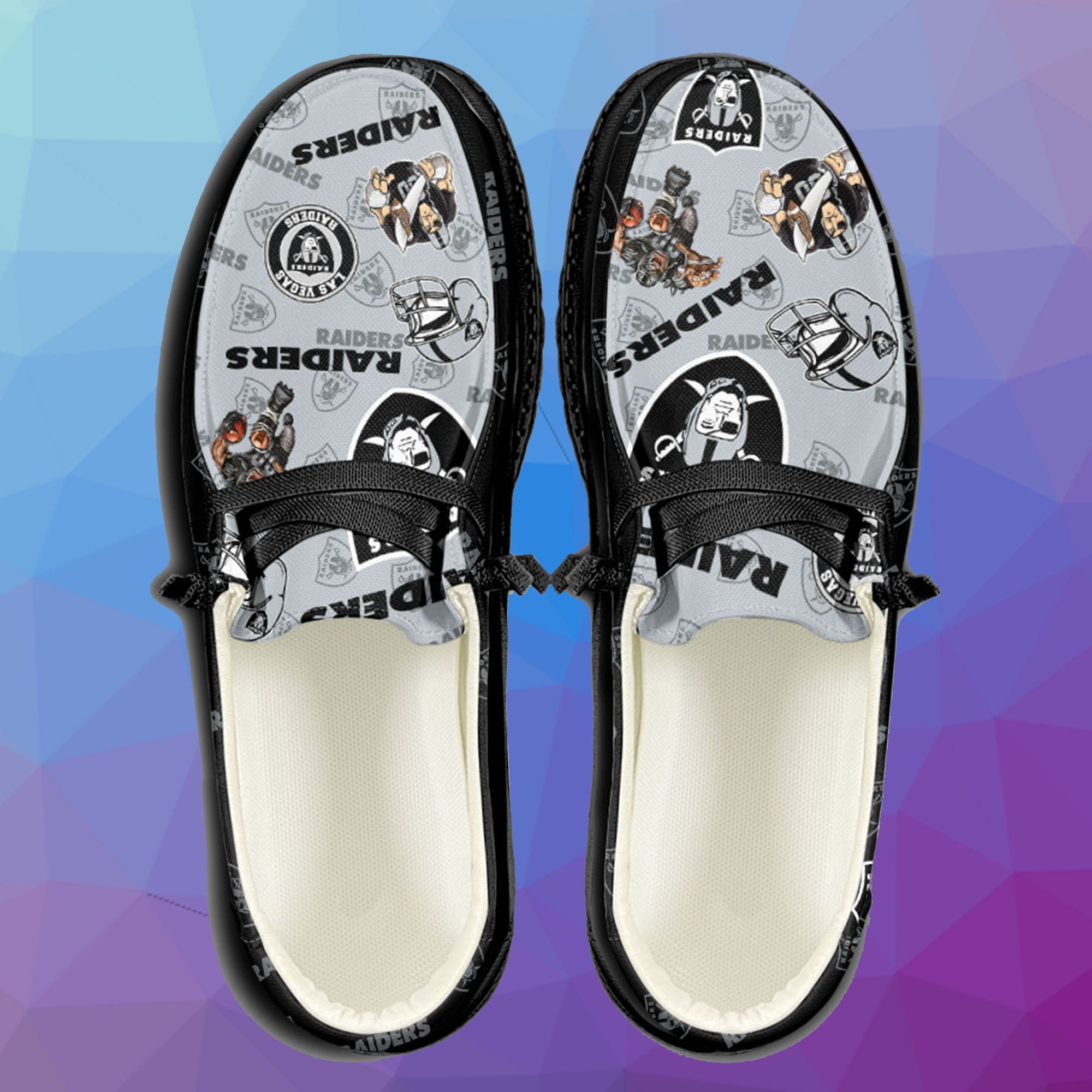 LUXURY NFL Las Vegas Raiders Custom Name Hey Dude Shoes POD Design -  Beetrendstore Store