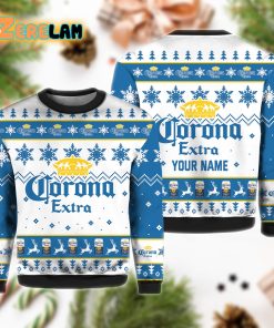 Personalized Name Corona Extra Beer Ugly Christmas Sweater