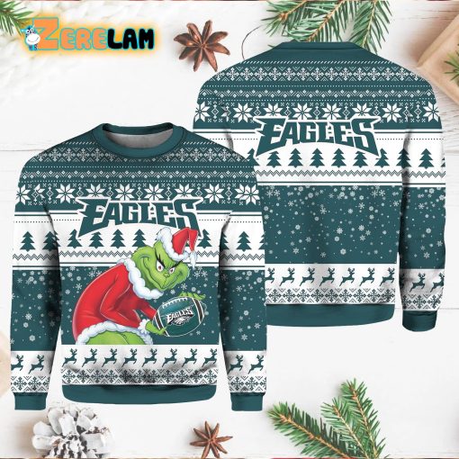 Philadelphia Eagles Grinch Christmas Ugly Sweater