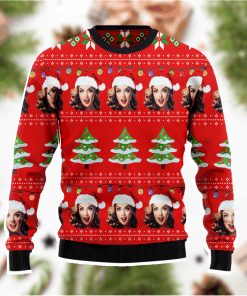Photo Inserted Family Members Friends Face Christmas Ugly Sweater