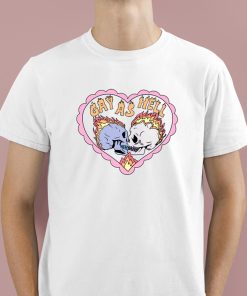 Pink Gay As Hell Skulls Shirt