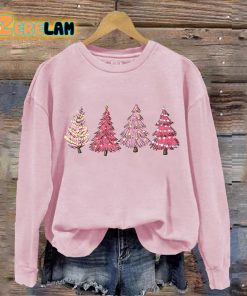 Pink Tree Christmas Sweatshirt