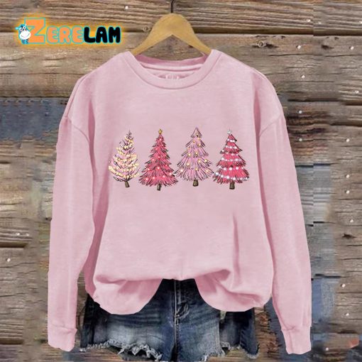 Pink Tree Christmas Sweatshirt
