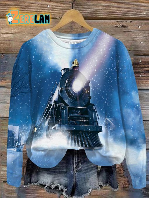 Polar Train Winter Snow Christmas Sweatshirt