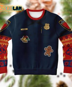 Police Uniform Christmas Ugly Sweater