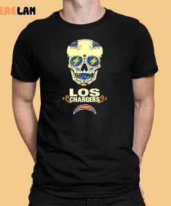 Quentin Johnston Eric Kendricks Skull Los Chargers Shirt 1 1