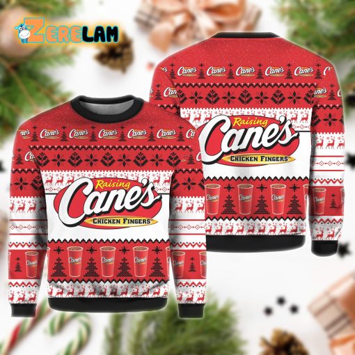 Raising Canes Chicken Fingers Christmas Ugly Sweater