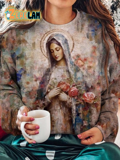 Religious Print Sweatshirt