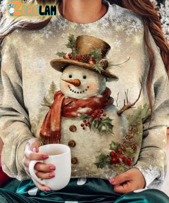 Retro Christmas Snowman Sweatshirt