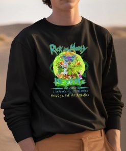 Rick And Morty 10 Years 2013 2023 7 Seasons 71 Episode Thank You For The Memories Shirt 3 1