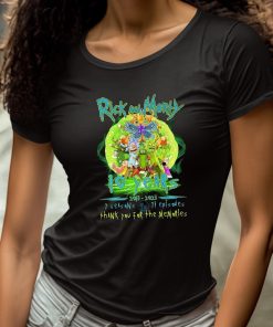 Rick And Morty 10 Years 2013 2023 7 Seasons 71 Episode Thank You For The Memories Shirt 4 1