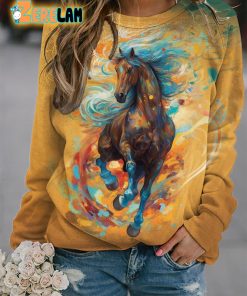 Running In The Wind Horse Sweatshirt