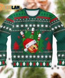 Santa Bowling Christmas Ugly Sweater