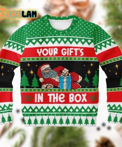 Santa Your Gift’s In The Box Ugly Sweater