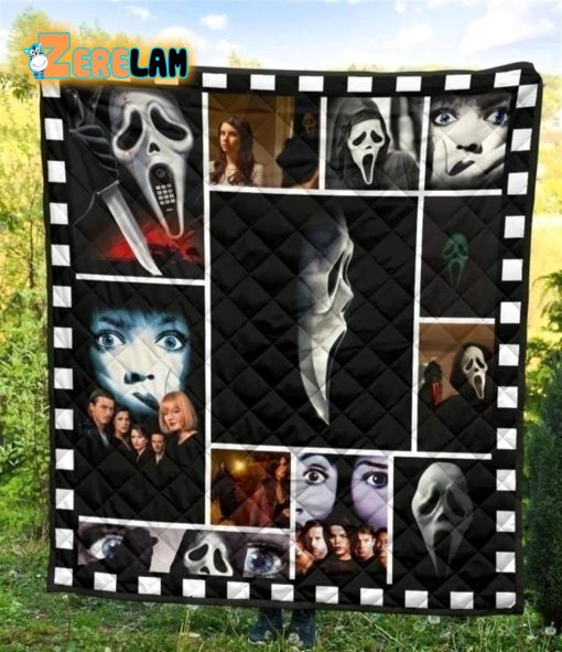 Scream Mask Halloween Quilt Blanket