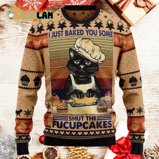 Shut The Fucupcakes Christmas Ugly Sweater
