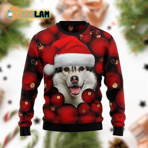 Siberian Husky Christmas Ugly Sweater