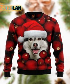Siberian Husky Christmas Ugly Sweater For Men And Women