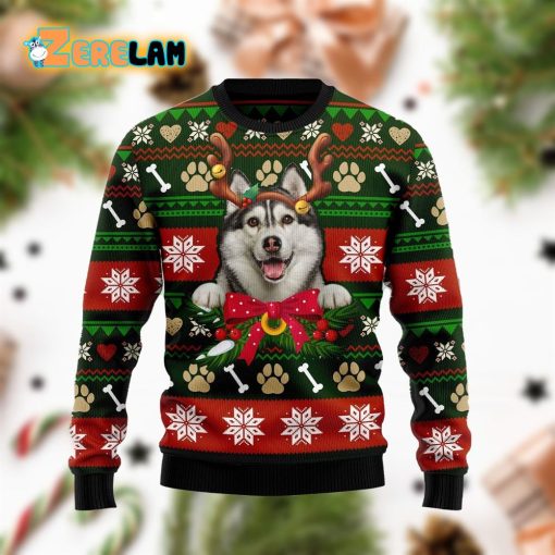 Siberian Husky Funny Ugly Sweater For Men And Women