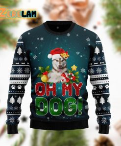 Ugly Sweater Siberian Husky Oh My Dog