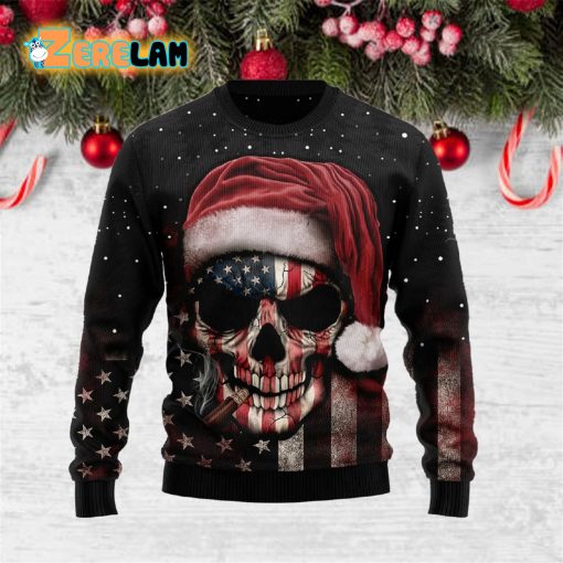 Skull Santa Ugly Christmas Holiday Sweater