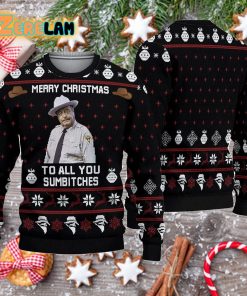 Smokey And The Bandit Merry Christmas To All You Sumbitches Ugly Sweater