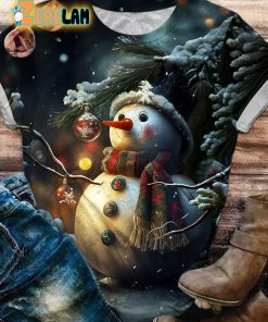 Snowman Puppet Crew Neck T-shirt