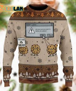 The End Is Near Delete Holiday Cookies Ugly Sweater