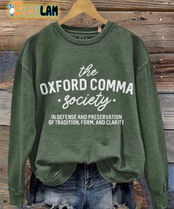 The Oxford Teacher Comma Society Print Casual Long Sleeve Sweatshirt
