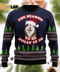 The Season To Be Jolly Siberian Husky Ugly Sweater