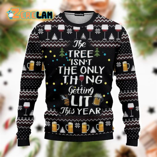 The Tree Isn’t The Only Thing Getting Lit Ugly Sweater