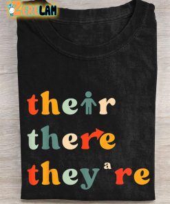 Their There They’re English Grammar Teacher T-shirt