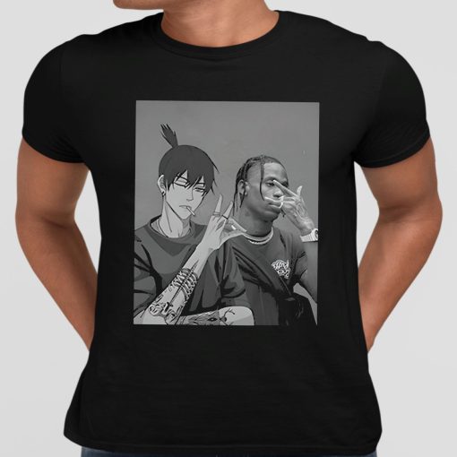 Travis Scott And Aki Hayakawa Chainsaw Man Shirt
