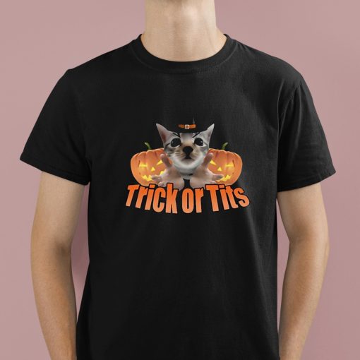 Trick Or Tits Cat Shirt