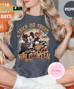 Trick Or Treat Mickey And Minnie Happy Halloween Shirt