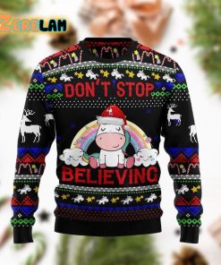 Ugly Sweater Unicorn Dont Stop Believing